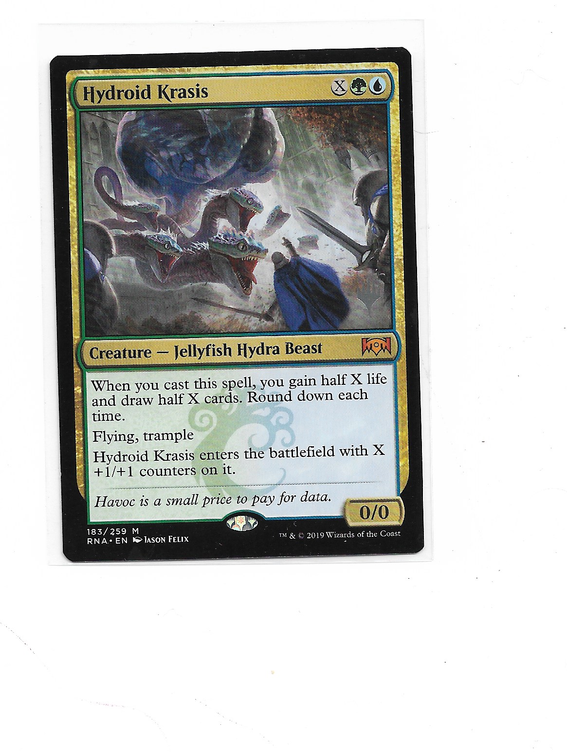 MTG magic cards 1x Hydroid Krasis promo stamped Ravnica Allegiance